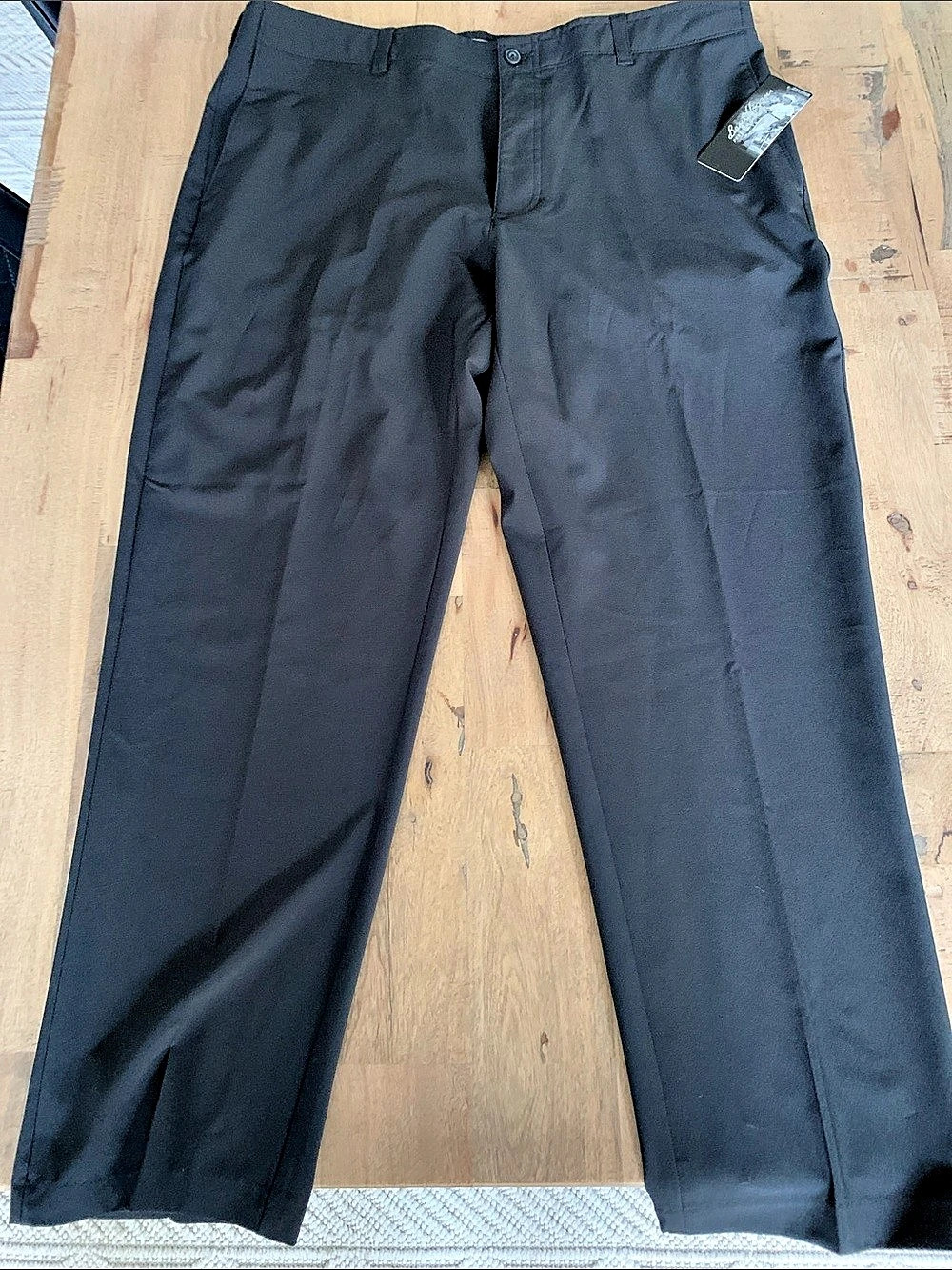 Ben Hogan Performance Solid Flat Front Golf Pant Black Waist 38x30 NWT